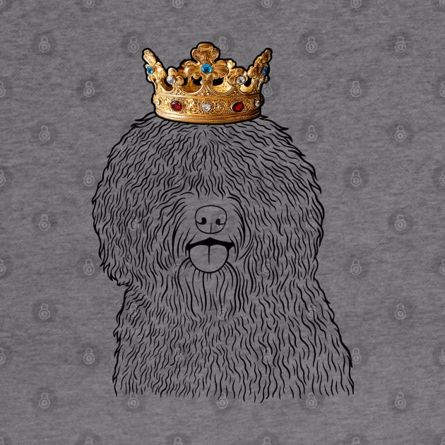 Spanish Water Dog King Queen Wearing Crown by millersye